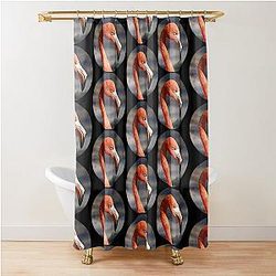 Flamingo Portrait Shower Curtain