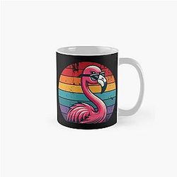 Cool Flamingo in Sunglasses 70s 80s 90s Funny Classic Mug