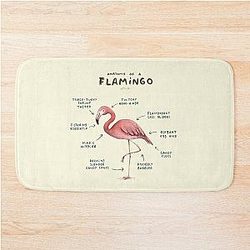 Anatomy of a Flamingo Bath Mat