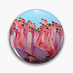 Pink Flamingo Family Painting Design