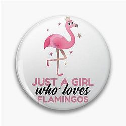 Just a girl who loves flamingos pin