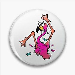 Double Flamingo Pin