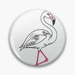 White Flamingos Pin