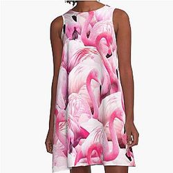 Flamingo A-Line Dress