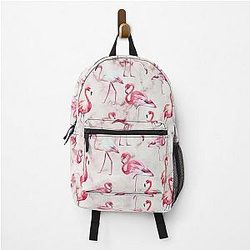 Flamingo Art on Pink Backpack