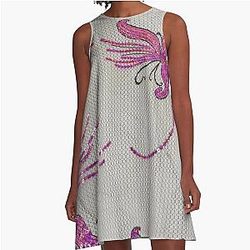 PINK FLAMINGO SEQUIN MESH A-Line Dress