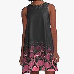 Flamingo A-Line Dress