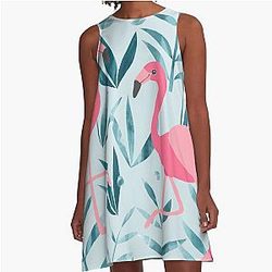 Flamingo fever A-Line Dress