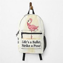 Disco Flamingo Funny Backpack