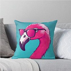 Hot Pink Flamingo Pillow