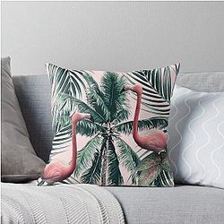 Flamingo Tropics Throw Pillow
