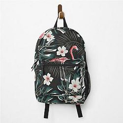 Flamingo Palm Plumeria Backpack