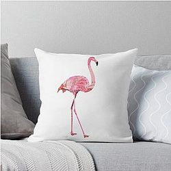 Flamingo Collage Pillow