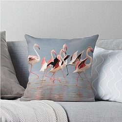 Flamingo Parade Cushion Throw
