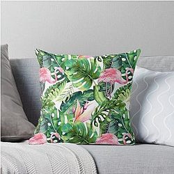 Flamingo Tropical Throw Pillow