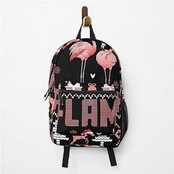 Pink Flamingo Festive Flamingos Winter Holiday Backpack