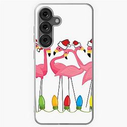 CHRISTMAS AT THE BEACH FLAMINGOS ON A Samsung Soft Case