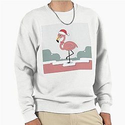 Flamingo in Santa Suit Hoodie Sweater