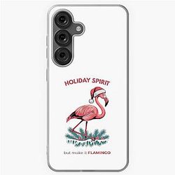 Holiday Spirit but make it Flamingo Funny Christmas Flamingo Design Samsung Galaxy Soft Case