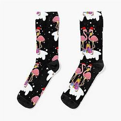 Flamingo Christmas gift socks