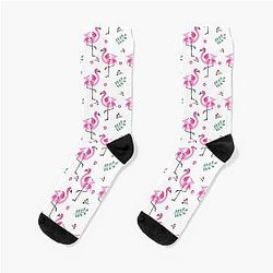 Flamingo Pink Socks for Women Girl Lady Girlfriend Sock Gift Idea