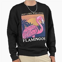 Funny Boy Who Loves Flamingos Pink Flamingo Sweatshirt