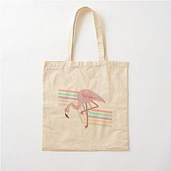 Totally 80s Flamingo Cotton Tote Bag