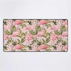Flamingo Tropical Plant Desk Mat