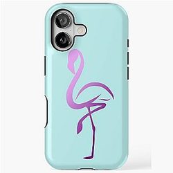 Artistic Pink to Purple Flamingo iPhone Tough Case