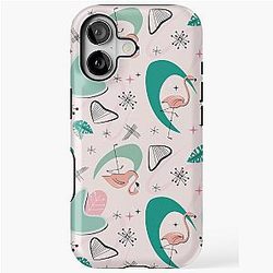 Atomic 50s Flamingo iPhone Case