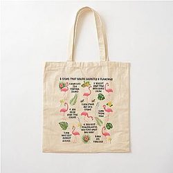 Eight Signs That Youre a Flamingo Lady Novelty Gifts For Women Cotton Tote Bag