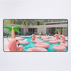 Flamingo Pool Party Desk Mat