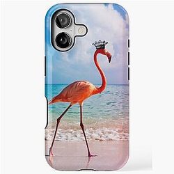 Crowned Flamingo iPhone Tough Case