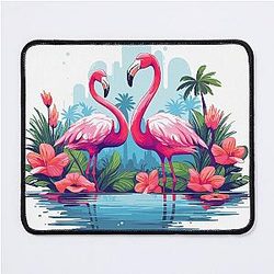 Retro Pink Flamingo Mouse Pad
