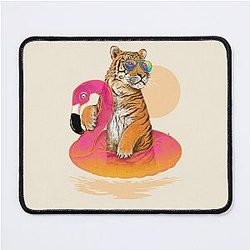 Flamingo Tiger Mouse Pad