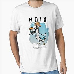 Moin Seagull Hat With North Sea Flamingo Design T-Shirt