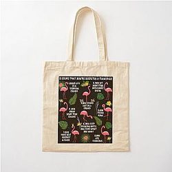 Eight Signs That You Are a Flamingo Lady Funny Gifts For Women Cotton Tote Bag