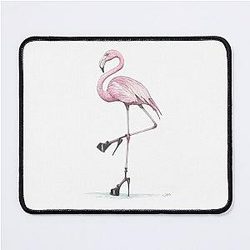 Flamingo in Stilettos Mouse Pad