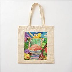 Flamingo Falls Cotton Tote Bag