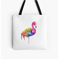 Rainbow Flamingo Tote Bag
