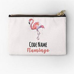 Code Name Flamingo Zipper Pouch