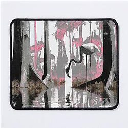 Pink Flamingo Mouse Pad