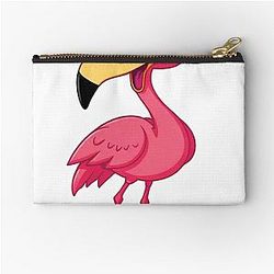 Cartoon Flamingo Zipper Pouch