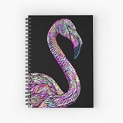 Flamingo Ink and Watercolor Portrait Notebook