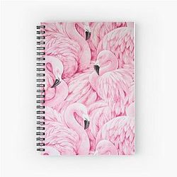 Flamingo Pattern Spiral Notebook