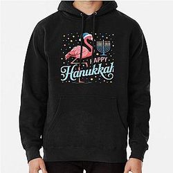 Flamingo Hanukkah Pullover Hoodie