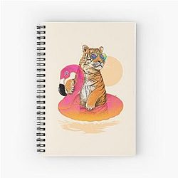 Flamingo Tiger Spiral Notebook