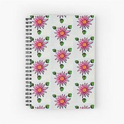Flamingo Pink Daisy Spiral Notebook