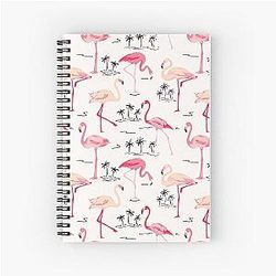 Flamingo Bird Retro Background Notebook