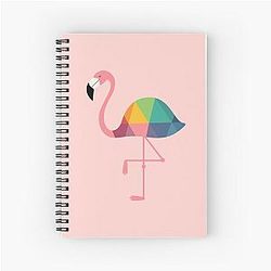Rainbow Flamingo Spiral Notebook